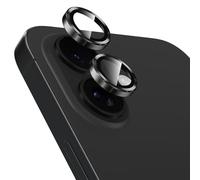 Coiwxmoi Protector de Lente Cámara para iPhone 17,Lentes Camera Protector Cristal Vidrio Templado Dureza 9H HD Anti-arañazo Sin Burbujas Individuo Anillo Metal Protección Lens,Negro