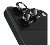 Coiwxmoi Protector de Lente Cámara para iPhone 17 Pro/17 Pro Max,Lentes Camera Protector Cristal Vidrio Templado Dureza 9H HD Anti-arañazo Sin Burbujas Individuo Anillo Metal Protección Lens,Negro