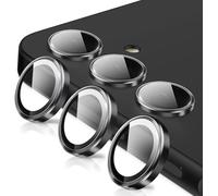 Coiwxmoi Protector de Lente Cámara para Samsung Galaxy A37 5G,Lentes Camera Protector Cristal Vidrio Templado Dureza 9H HD Anti-arañazo Sin Burbujas Individuo Anillo Metal Protección Lens,Negro