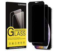 Coiwxmoi Protector Pantalla Privacidad para iPhone XS Max Cristal Vidrio Templado Antiespia 9H Dureza Anti-Arañazos Antihuellas Anti Espía Protectora Película Sin Burbujas Privacy Screen,2 Piezas