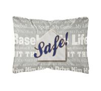 ""Coj n decorativo de tela de lona ""A salvo en casa"" SB3079PW1216 de Caroline's Treasures, grande, multicolor""