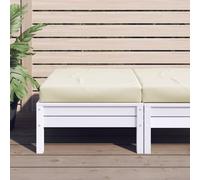 Coj n para pal de suelo vidaXL, 60 x 60 x 6 cm, tela color crema