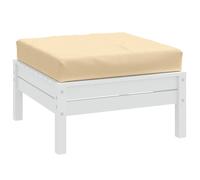 Coj n para pal vidaXL en tejido beige jaspeado 23,6 x 23,6 x 3,9 cm