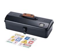 coja de herramientas portátil - Organizador de almacenamiento para camping, estuche de transporte de metal, diseño compacto de coja de herramientas portátil de 14,17 x 5,91 x 4,33 pulgadas | Contenedo