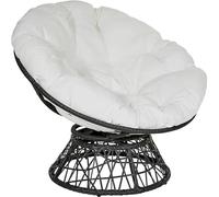 Cojín acolchado giratorio para silla de exterior, cojín redondo para silla de exterior, 100 cm de diámetro, 10 cm de grosor, diseño floral para sillas de jardín