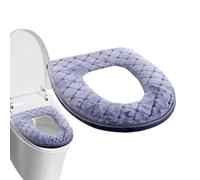 Cojín acolchado para asiento de inodoro, cálida para asiento de inodoro - Cojín de de doméstico de terciopelo lavable,Calentador suave y grueso con diseño de envolvente completa para b