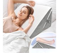 Cojín ajustable en cuña, cojín de lectura de espuma de alta densidad para cama y sofá, almohada ergonómica para apnea del sueño por reflujo, almohada para piernas, cojín de espalda perfecto para jugar