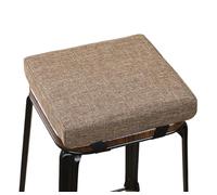 Cojín antideslizante de espuma viscoelástica con lazos, funda extraíble para taburetes de bar y sillas de comedor