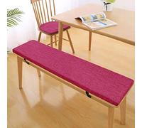 Cojín antideslizante para banco de exterior con correa, almohadilla de espuma extraíble lavable para patio, porche, columpio y sillas de jardín, color oscuro, 120 x 30 x 5 cm