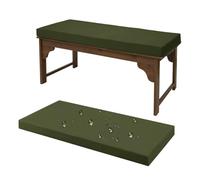 Cojín antideslizante para banco de exterior, resistente a la intemperie, para sofá de jardín y patio, 120 x 35 x 5 cm, ideal para uso en interiores y exteriores, cómoda funda de asiento verde