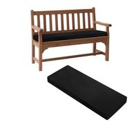Cojín antideslizante para banco de jardín al aire libre, para 2/3 plazas, resistente a la intemperie, perfecto para asientos de terraza, columpio o ventana, color negro, 170 x 55 x 5 cm