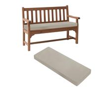 Cojín antideslizante para banco de jardín al aire libre, para patio de 2/3 plazas, uso en interiores y exteriores, color gris claro, 150 x 50 x 5 cm, perfecto para veranda y columpios