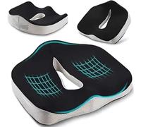 Cojin Antiescaras Coxis de Espuma Viscoelástica - Cojín Coxis Ortopedico con Funda Extraíble que Alivia el Dolor y Corrige la Postura | Cojin Antiescaras para Silla de Ruedas, Asiento Coche y Trabajo