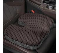 Cojin Asiento Coche para Nissan Qashqai J10 J11 J12/Qashqai+2 J10, Espuma Viscoelástica Asiento Refuerzo, Asiento Ergonómico Sentarse Cojines, Base Antideslizante,Brown