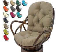 Cojín basculante giratorio impermeable para exteriores, cómodo, con respaldo alto, ideal para silla de ratán, columpio de huevo, mayor comodidad y durabilidad