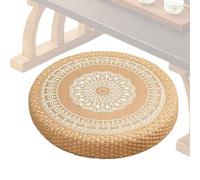 Cojín bohemio, cojín de yoga a mano | Revestimiento antideslizante transpirable para salón al aire libre, yoga y meditación