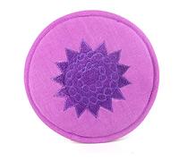 Cojín bordado a mano for cuenco tibetano y cuenco de cristal, alfombrilla inferior de cuenco de sonido de Buda de Nepal, ideal for meditación de yoga y curación de sonido (Color : Pink_16CM)