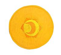 Cojín bordado a mano for cuenco tibetano y cuenco de cristal, alfombrilla inferior de cuenco de sonido de Buda de Nepal, ideal for meditación de yoga y curación de sonido (Color : Orange_20CM)