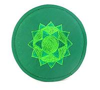 Cojín bordado a mano for cuenco tibetano y cuenco de cristal, alfombrilla inferior de cuenco de sonido de Buda de Nepal, ideal for meditación de yoga y curación de sonido (Color : Green_10CM)