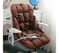 Cojín Calefactable De Invierno Con 9 Velocidades De Ajuste De Temperatura Y Funda Temporizada Con Elásticos Antideslizantes, Calefacción USB Calentador De Asiento Grueso For Silla De Oficina(Brown)
