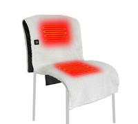 Cojín Calefactable Eléctrico For Asiento, Almohadilla Sherpa Calefactable, Alimentado Únicamente Por USB, Alfombrilla De Temperatura Ajustable For Silla De Camping En Casa(White)