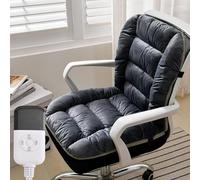 Cojín Calefactable For Silla De Oficina, Cojín Calefactable De Gran Tamaño For Invierno Con 9 Temperaturas Ajustables Y 4 Temporizadores, Cojín Calefactable For Sillón De Oficina(Gray1)