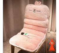 Cojín calefactable para Silla de Oficina con función de temporización y Respaldo (Rosa, 80 x 40 cm/32 x 16 Pulgadas)