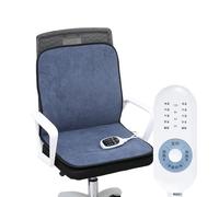 Cojín calefactable para Silla de Oficina con Respaldo y reposapiés, 5 Niveles de Temperatura y 4 Opciones de Tiempo (Azul)