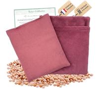 Cojín calefactor microondas núcleos de cereza | bolsa de agua caliente núcleo de cereza con funda de felpa lavable | alivio bebé anticólico, reglas dolorosas, cervicales, espalda, natural y orgánico