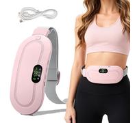 Cojín calefactor para calambres mensuales - ABS terciopelo 18,5x8,5x2,5cm | Cojín calefactor menstrual recargable inalámbrico con calor ajustable, mujeres, niñas, cinturón calefactor eléctrico