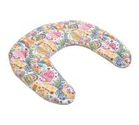 Cojín cervical con compartimentos de tela orgánica Flower Power, con semillas de uva, cojín cervical para el cuello