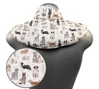 Cojín cervical de calor con cuello. Algodón biológico Perros. Almohada térmica con huesos de cerezas. Cojín de nuca. Saco térmico de semillas