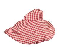 Cojín cervical de calor con cuello (algodón biológico rojo-blanco) Almohada térmica con huesos de cerezas. Cojín de nuca. Saco térmico de semillas
