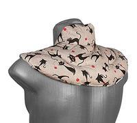 Cojín cervical de calor con cuello - Mimi el gato - Almohada térmica con huesos de cerezas. Cojín de nuca. Saco térmico de semillas