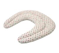 Cojín cervical de linaza con cámaras, tela orgánica, diseño de lunares