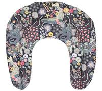 Cojín cervical de semillas de lino con cámaras, tela orgánica bajo el agua, cojín cervical para el cuello