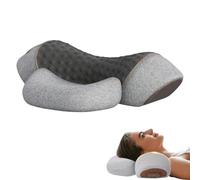 Cojín Cervical Eléctrico 3en1 con Masajeador Cuello y Cervicales,Masajeador de Cuello y Cervicales,Tracción Cervical 26° y Calor Terapéutico,masajeador cervical con calor,Alivio Dolor Cuello(Gris)