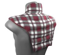 Cojín cervical HWS - Cuello + hombros + espalda - Cojín cervical - Cojín térmico de franela cuadros rojo