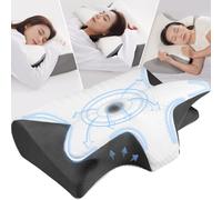 Cojín cervical para aliviar el dolor de cuello, espalda y hombros - para aquellos que duermen de lado, vientre hacia abajo y espalda - El mejor sueño de tu vida comienza aquí, almohada cervical para