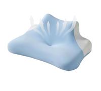 Cojín cervical para columna cervical - Espuma viscoelástica ergonómica para apoyo cómodo - Cojín para aliviar los dolores de cuello | Para viajes, uso diario, camping, oficina, descansos, siestas