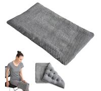 Cojín Cervical Térmico con Cuello, Tela de Corduroy de Algodón Saco Térmico de Semillas, Robusta y Lavable Saco Semillas Microondas, Saco Térmico Cervical para Cuello, Hombros y Espalda (Gris)