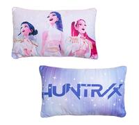 Cojín cilíndrico con Licencia Oficial de K-Pop Demon Hunters, Almohada Supersuave | Diseño Celestial Reversible, Color Morado decoración del Dormitorio o el salón | 50 x 30 cm
