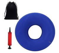 Cojín Circular Inflable con Bomba,Anillo Ortopédico con Bomba para Hemorroides,Donut Hemorroides,Cojín de Anillo Inflable para Coxis Almorranas Dolor en la Rabadilla Coche Oficina,Azul