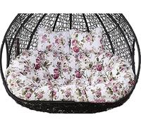 Cojín colgante de mimbre para sofá biplaza, para 2 personas, cojín doble de repuesto para patio, patio, balcón, hamaca columpio