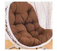 Cojín colgante en forma de huevo de 120 x 80 cm, suave, cómodo, grueso, para sofá de exterior, hamaca de jardín, color marrón oscuro