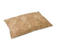 Cojín con 8 hierbas aromáticas 30x20cm "batik oro" & funda interior bio blanco natural - Saco perfumado 100% natural. Almohada aromática