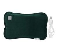 Cojín con calefacción eléctrica Almohadilla de mano con calefacción USB Conveniente calentador de manos Alivio del dolor Durable Lavable Alta eficiencia Seguro y confiable(Dark green)
