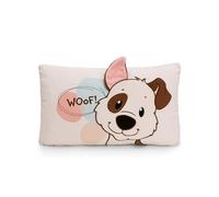Cojín con forma de perro de 43 x 25 cm, marrón, suave muñeco de peluche para niños, niñas y amantes de los peluches, ideal para casa, guardería o viajes - 62163