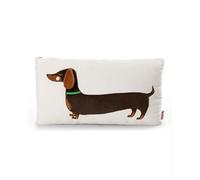 Cojín con forma de perro salchicha de 43 x 25 cm, marrón, suave cojín de peluche para niños, niñas y amantes de los peluches, ideal para casa, guardería o viajes - 61899