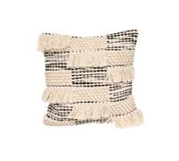 Cojín con motivo en relieve negro y blanco 45x45cm - Atmosphera creador de interiores